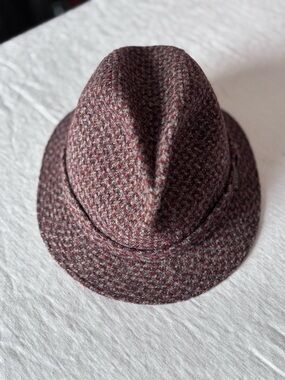 Vintage Stetson Harris Tweed Trilby Hat 100% Wool 7 1/4 (58)